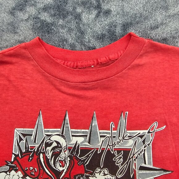 Vintage 1990 LEGION OF DOOM Road Warriors WWF T- Shirt Hawk & Animal Wrestling - Picture 2 of 16